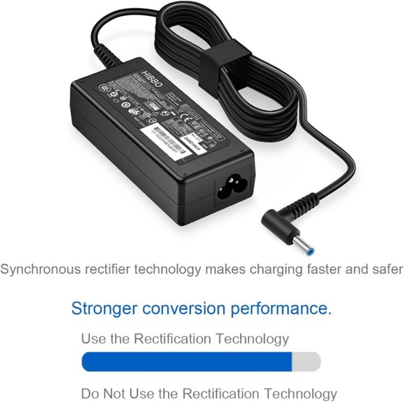 Charger for HP Laptop Computer 65W 45W Smart Blue Tip Power Adapter - Picture 6 of 7